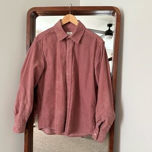 H&M Men's Casual Button Down Shirt - Dusty Rose
